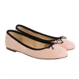 J. Crew Pink and Black Flats